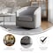 Flash Furniture Dean Club Style Commercial Barrel Accent Armchair Metal Base, Gray LeatherSoft Upholstery BS-AC22-064-GRYPU-GG - alternate 5